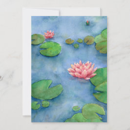 Lotus flower watercolor einladung
