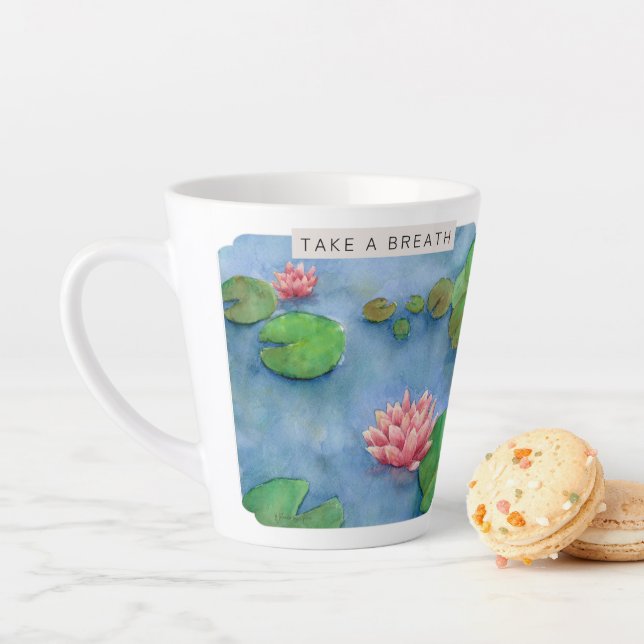 Lotus flower watercolor milchtasse (Beispiel)