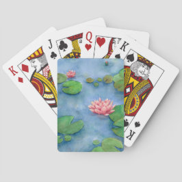 Lotus flower watercolor spielkarten