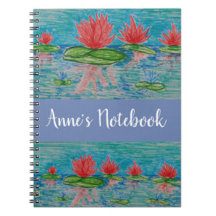 Lotus flowers Drawing   Notebook Notizblock