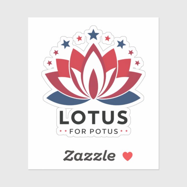 Lotus for POTUS Kamala Harris 2024 Aufkleber (Blatt)