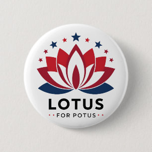 Lotus for POTUS Kamala Harris 2024 Button