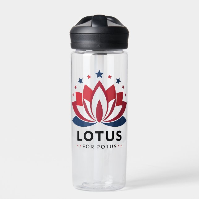 Lotus for POTUS Kamala Harris 2024 Trinkflasche (Vorderseite)