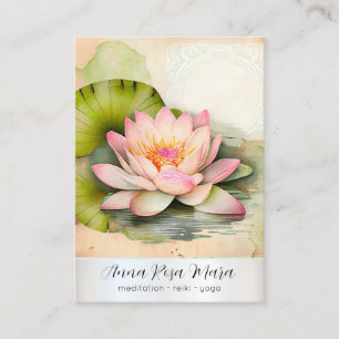 *~* Lotus FOTO Natur Blumen QR AP67 Kunst Visitenkarte