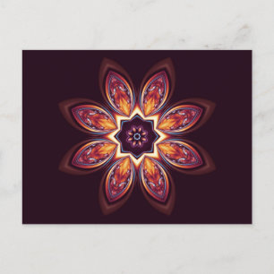 Lotus Fraktal Postkarte