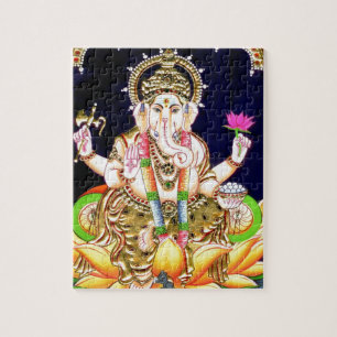 LOTUS GANESHA TANJORE MALEREI
