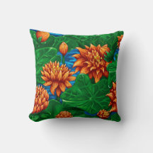 Lotus Garden 16" x 16" Baumwollkissen