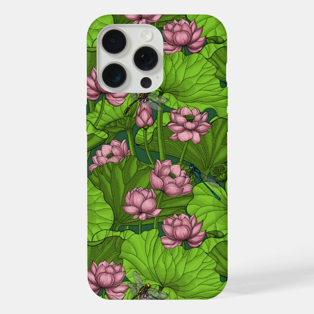 Lotus Garten iPhone 15 Pro Max Hülle (Rückseite)