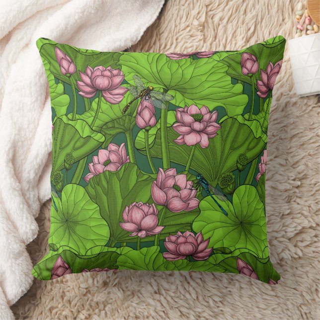 Lotus Garten Kissen (Decke)