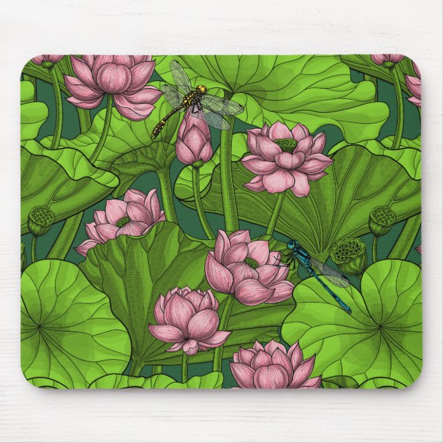 Lotus Garten Mousepad (Vorne)