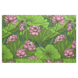 Lotus Garten Stoff