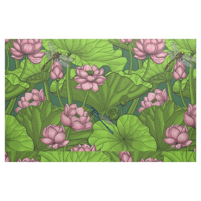 Lotus Garten Stoff (Fat Quarter (45,7 x 55,9 cm))