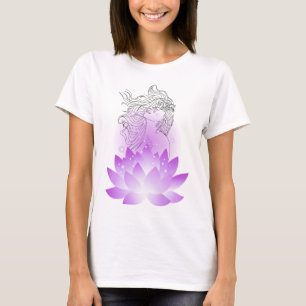Lotus Geist – Sanfte feminine Linienkunst T-Shirt
