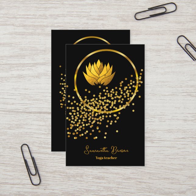 Lotus Glitzer Lotus Visitenkarte (Vorderseite/Rückseite Beispiel)