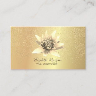 Lotus Gold Confetti Yoga Instructor Visitenkarte