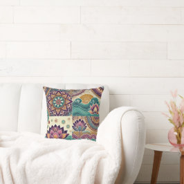 Lotus Harmony Pillow Boho Summer Zuhause Accent Kissen