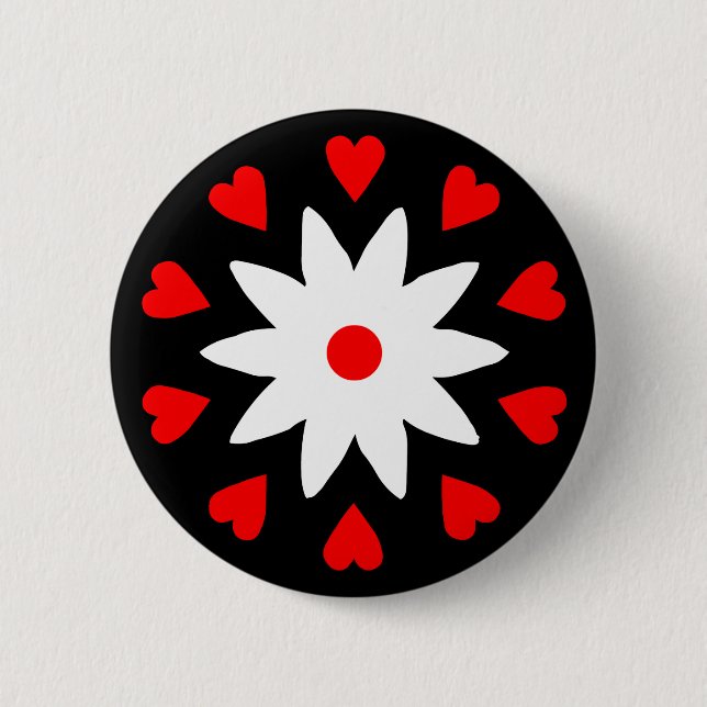 Lotus Heart Button (Vorderseite)