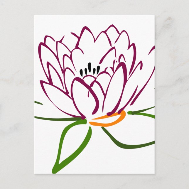 Lotus Heart Postkarte (Vorderseite)