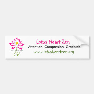 Lotus Heart Zen Autoaufkleber