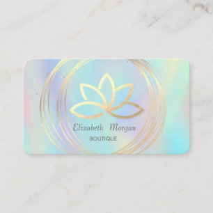 Lotus Holographic beruflich Gold Circles Visitenkarte