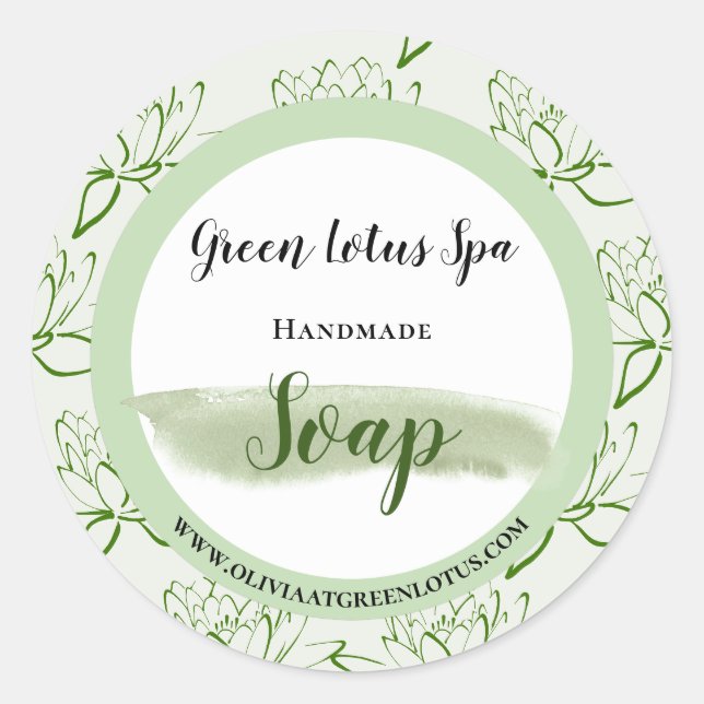 Lotus Home Business Soap Étiquette de produit élég (Devant)