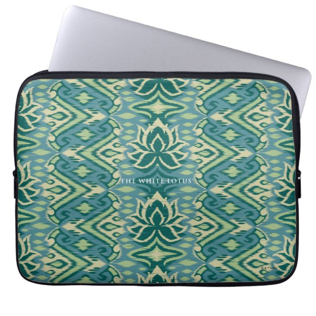 Lotus Ikat Muster - Der weiße Lotus Laptopschutzhülle (Vorderseite)