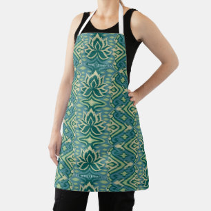 Lotus Ikat Muster - Der weiße Lotus Schürze