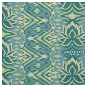 Lotus Ikat Muster - Der weiße Lotus Stoff