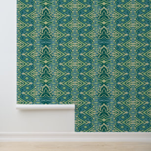 Lotus Ikat Muster - Der weiße Lotus Tapete