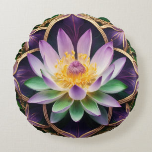 Lotus Illumination Design Round Kissen