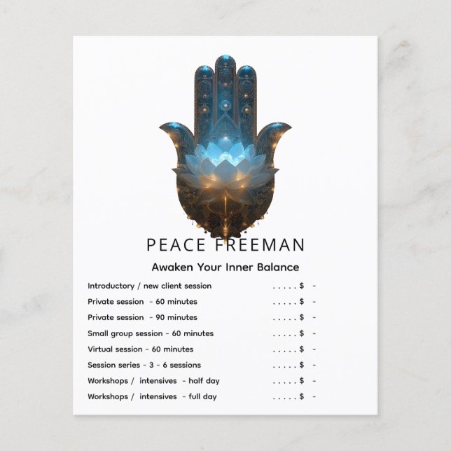 Lotus-Illumination | Hamsa-Hand-Design Flyer (Vorne)