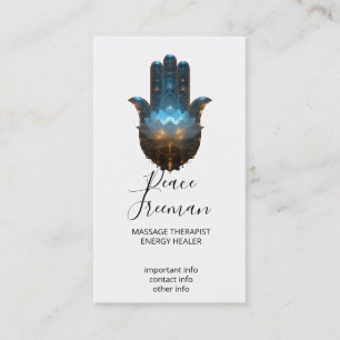 Lotus-Illumination Hamsa-Hand-Design Visitenkarte