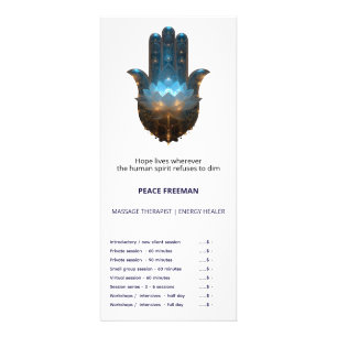 Lotus-Illumination Hamsa-Hand-Design Werbekarte