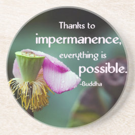 Lotus/Impermanence-Buddhas Unterrichts-Zitat Untersetzer