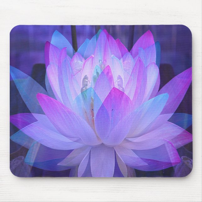 Lotus in Blau... Mousepad (Vorne)