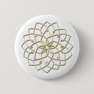 Lotus-Knoten-Knopf (weiß) Button