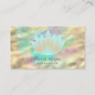 Lotus Konfetti Gold Holografische Tinte Visitenkarte