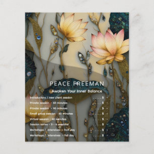 Lotus Light Awakening Botanisches Design Flyer