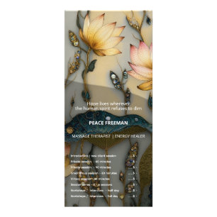 Lotus Light Awakening Botanisches Design Werbekarte