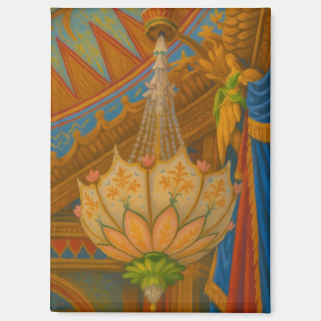 Lotus Light - Royal Pavilion Kronleuchter Print Magnet (Vorderseite)