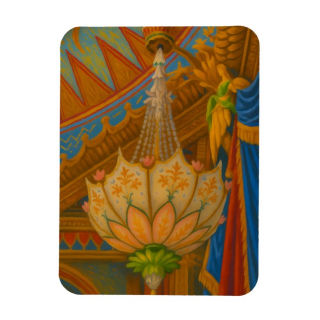 Lotus Light - Royal Pavilion Kronleuchter Print Magnet (Vertikal)