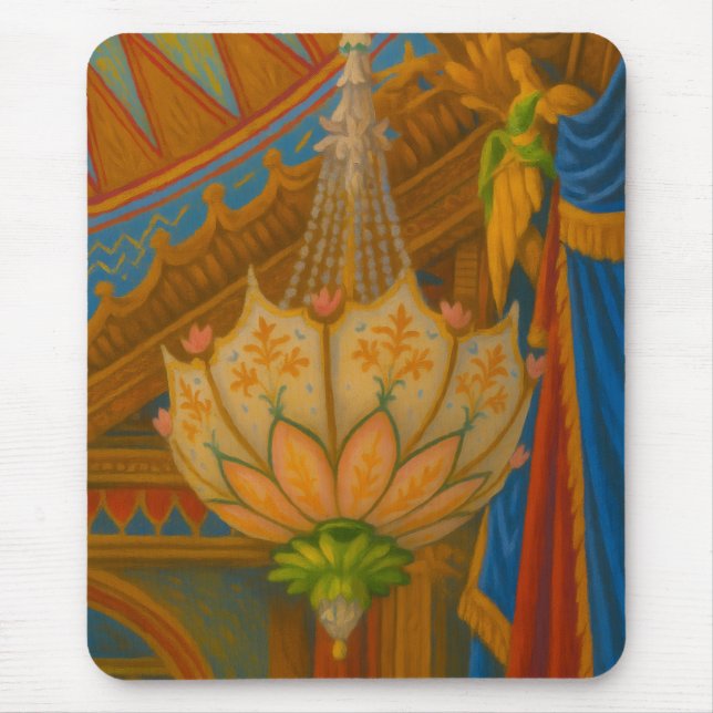Lotus Light - Royal Pavilion Kronleuchter Print Mousepad (Vorne)
