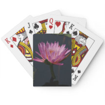 Lotus lila Wasserlilie Kartenspielen