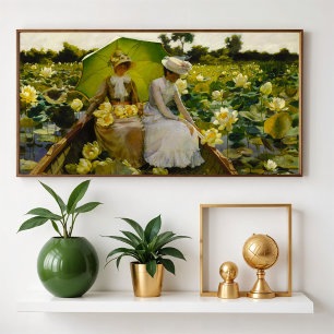 Lotus Lilies, Charles Curran Poster