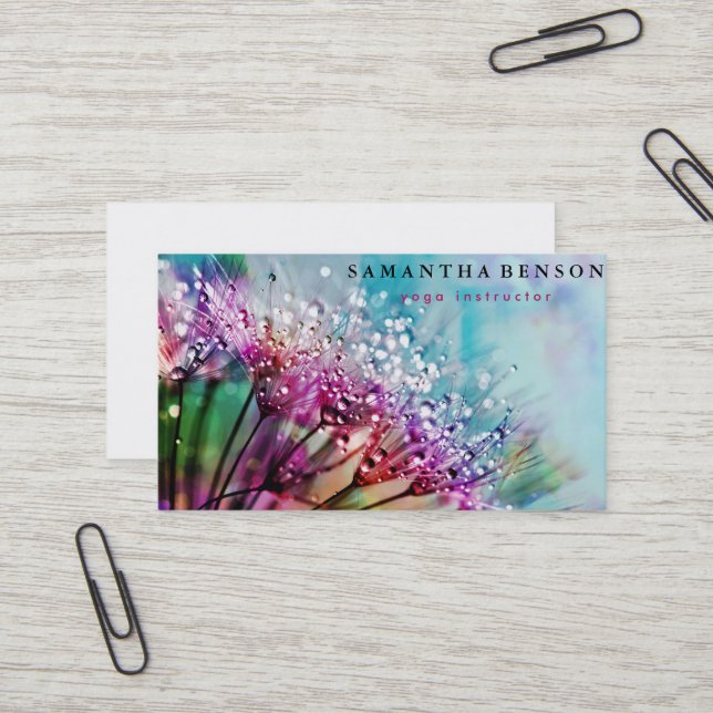 Lotus-Logo für die Blume Yoga Visitenkarte (Vorderseite/Rückseite Beispiel)