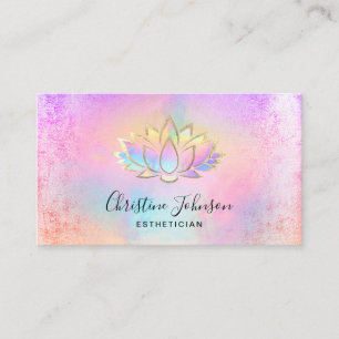 Lotus-Logo für pastellfarbenen Hintergrund Visitenkarte
