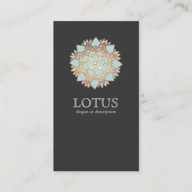 Lotus Logo Natürliche Gesundheit Yoga und Meditati Visitenkarte (Vorderseite)