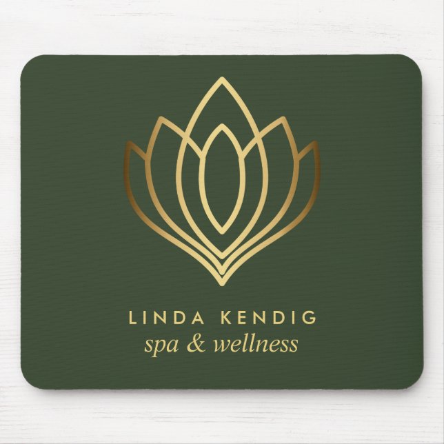Lotus-Logo | Personalisiert Name hinzufügen Mousepad (Vorne)