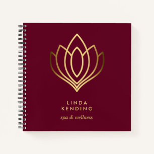 Lotus-Logo   RUBY RED   Personalisiert Monogramm Notizbuch