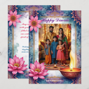 Lotus Lounge Diwali-Grußkarte Einladung